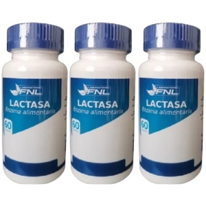 Pack 3 Lactasa 180 Cáps Fnl 9000fcc- Intolerante A Lactosa