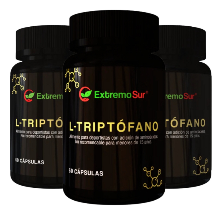 3 L-triptofano 500 Mg 180 Caps Sube El Ánimo-sueño-recupera