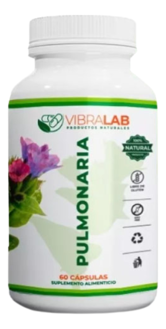 Pulmonaria 100% Pura 500mg 60caps Tos Bronquitis Garganta