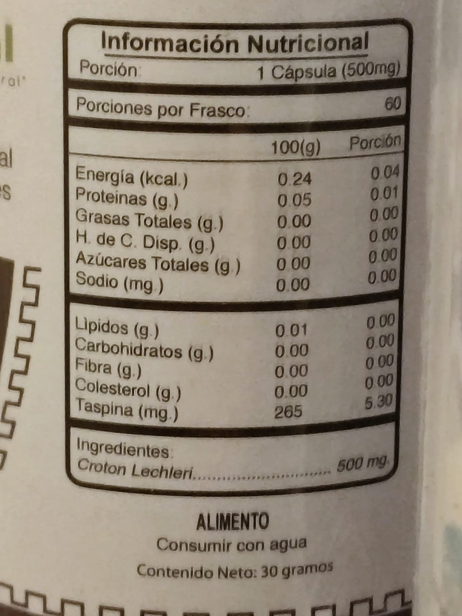 Sangre De Grado 60 Cápsulas Vegetales / 500mg Health Natural - Imagen 2