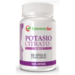 Potasio Citrato 100% Natural 500mg. 90 Caps (extremo Sur)