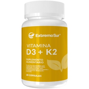 Vitamina K2 + D3 + Citrato De Magnesio 60caps Corazón Huesos
