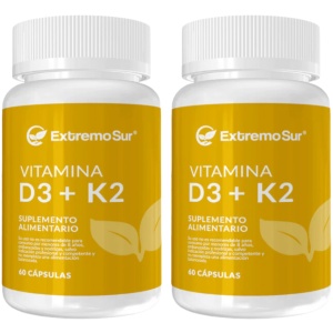Vitamina K2 + D3 + Citrato De Magnesio 60caps Corazón Huesos