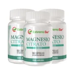 Citrato De Magnesio 500mg, Pack 3 Frascos, 270 Cápsulas
