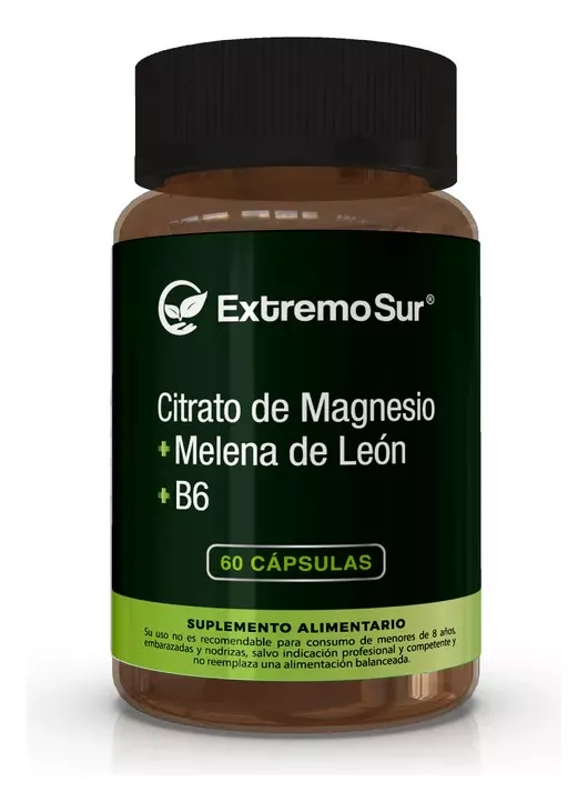 Melena De León + Citrato De Magnesio + B6 500mg Extremo Sur