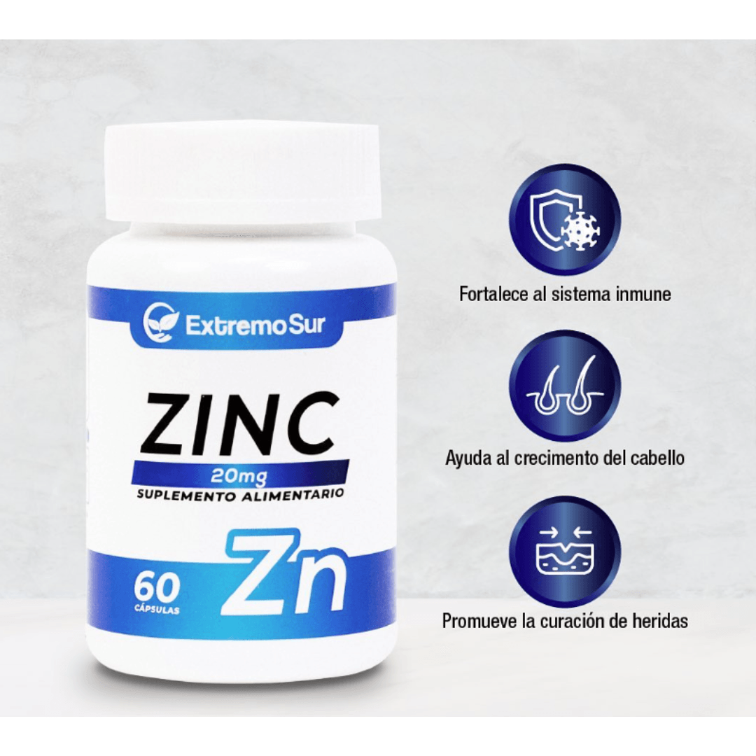 Pack 3 Zinc Premium 20 Mg Extremo Sur / Sistema Inmunitario - Imagen 3