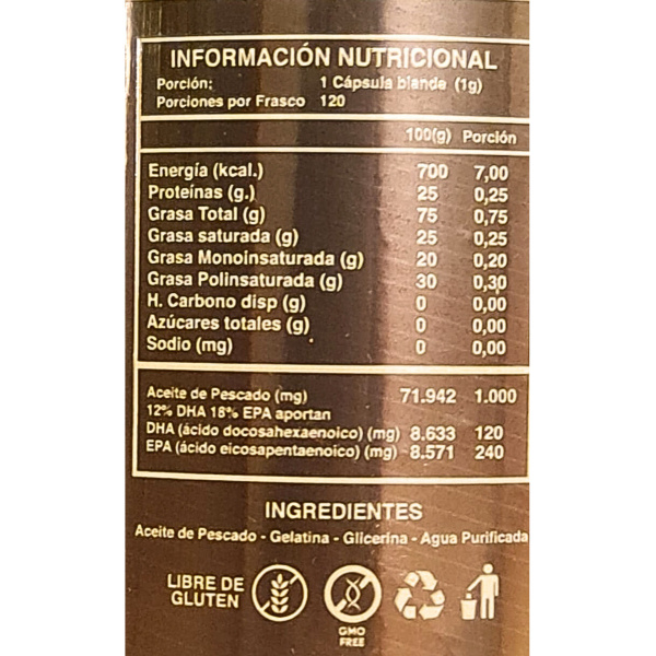 2 Omega 3 Premium 120 Softgel 12% Dha 18% Epa 1.000mg - Imagen 2