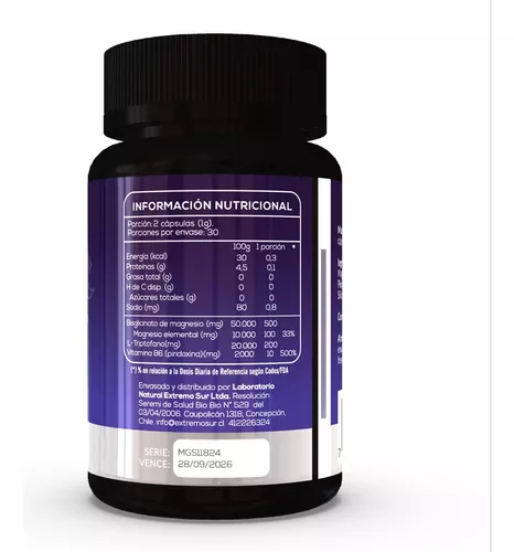 3 Magne Sleep Bisglicinato De Magnesio + Triptofano + vitamina B6 - Imagen 2