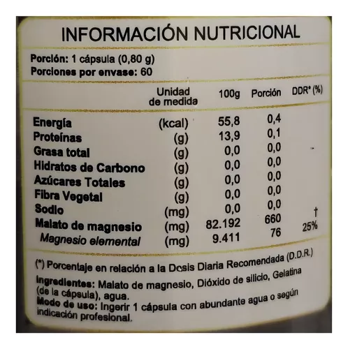 Malato De Magnesio + Ácido Malico Fnl 60 Caps. Fibromialgia - Imagen 2