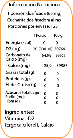 Vitamina D2 Dulzura Natural (125 Porciones) Vegano - Imagen 2