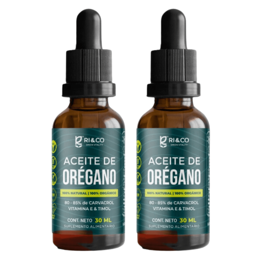 Pack 2 Aceite De Oregano Orgánico 80-85% Carvacrol 30ml Ri&co