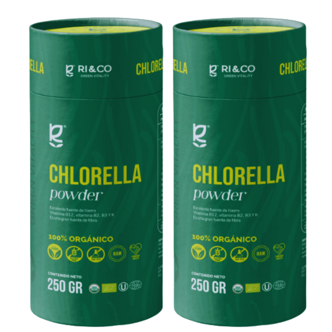 2 Chlorella 100% Orgánica 250g Clorela Vegano Alta Calidad