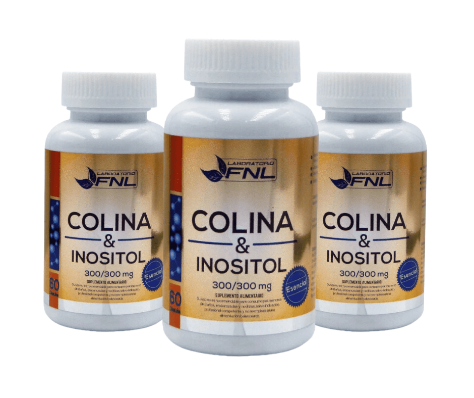 Pack 3 Colina + Inositol Fnl 3 Frascos 180 Capsulas 300mg