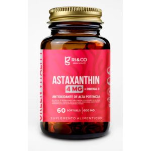 Astaxantina 4mg + Omega 3 600mg 60 Cápsulas Softgel (2 meses) - RI&CO