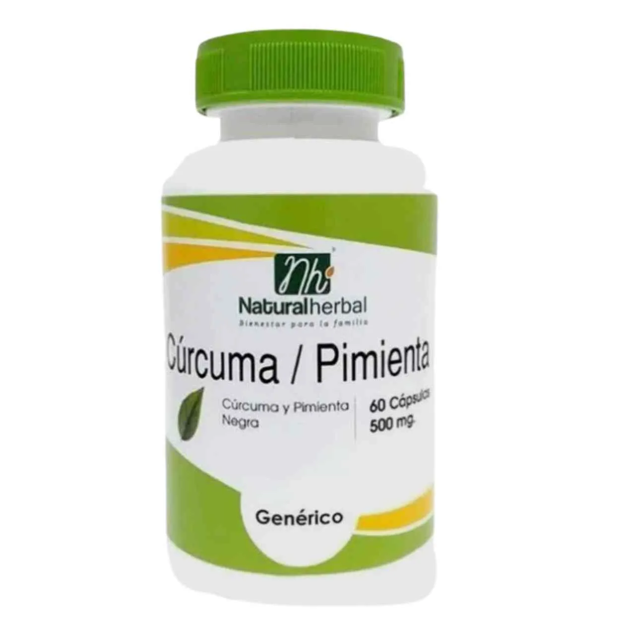 Curcuma Activada + Pimienta Negra 60 Cápsulas 500mg Herbal