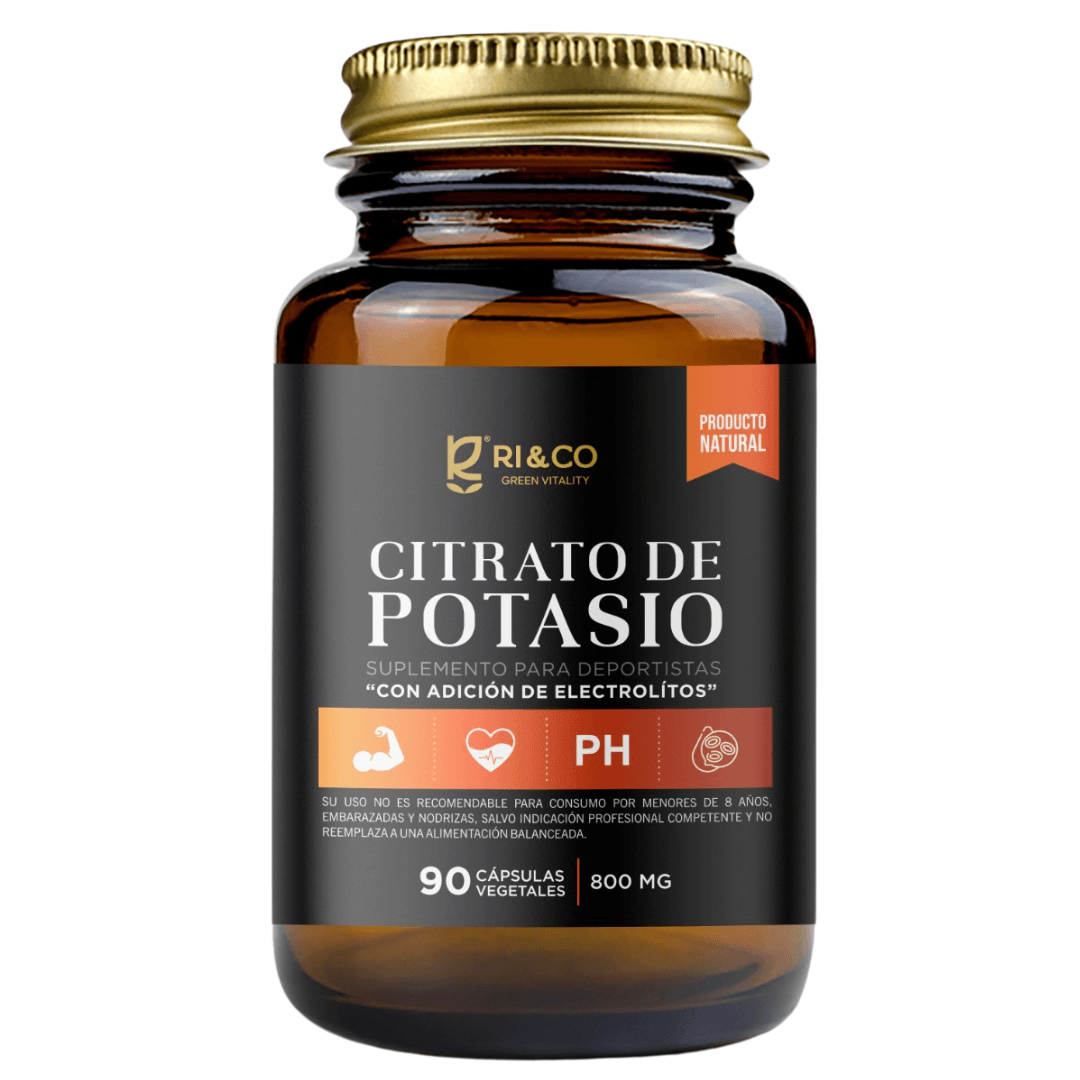 Citrato De Potasio 800mg 90 Caps Veget Alta Calidad Rico