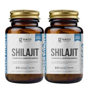 2 Shilajit 500mg 60 Cápsulas Extracto Ri&co Vidrio