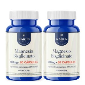 2 Magnesio Bisglicinato 500 Mg 60 Cápsulas Karun Life