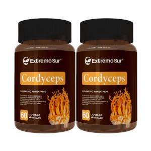 2 Hongo Cordyceps 60 Cápsulas 500mg Extremo Sur