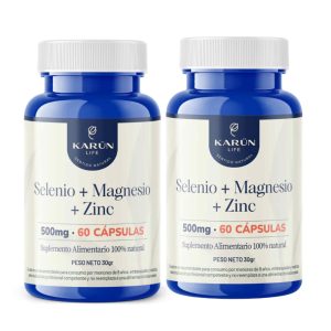 2 Selenio + Magnesio + Zinc 60 Cápsulas | Karunlife