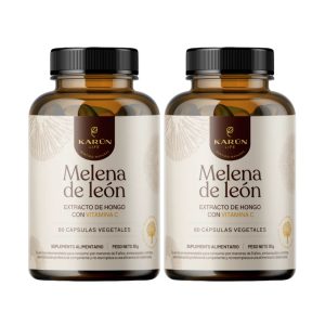 2 Melena de León Hongo - 60 Capsula Vegetal Karun Life