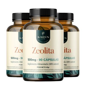 3 Zeolita Micronizada Clinoptilolita 90 Cápsulas 500 Mg Karun life