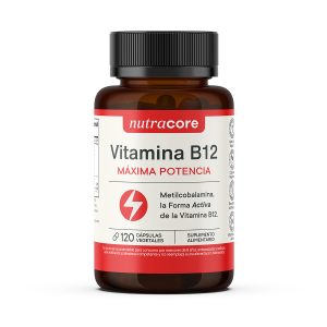Vitamina B12 Activa 12mcg Vegana Metilcobalamina - 120 Cáps Vegetales | Nutracore