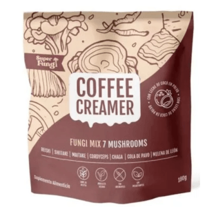 Coffee Creamer 180 gramos - NewPharma  7 hongos funcionales Shiitake, Maitake, Cordyceps, Melena de León, Cola de Pavo, Reishi y Chaga