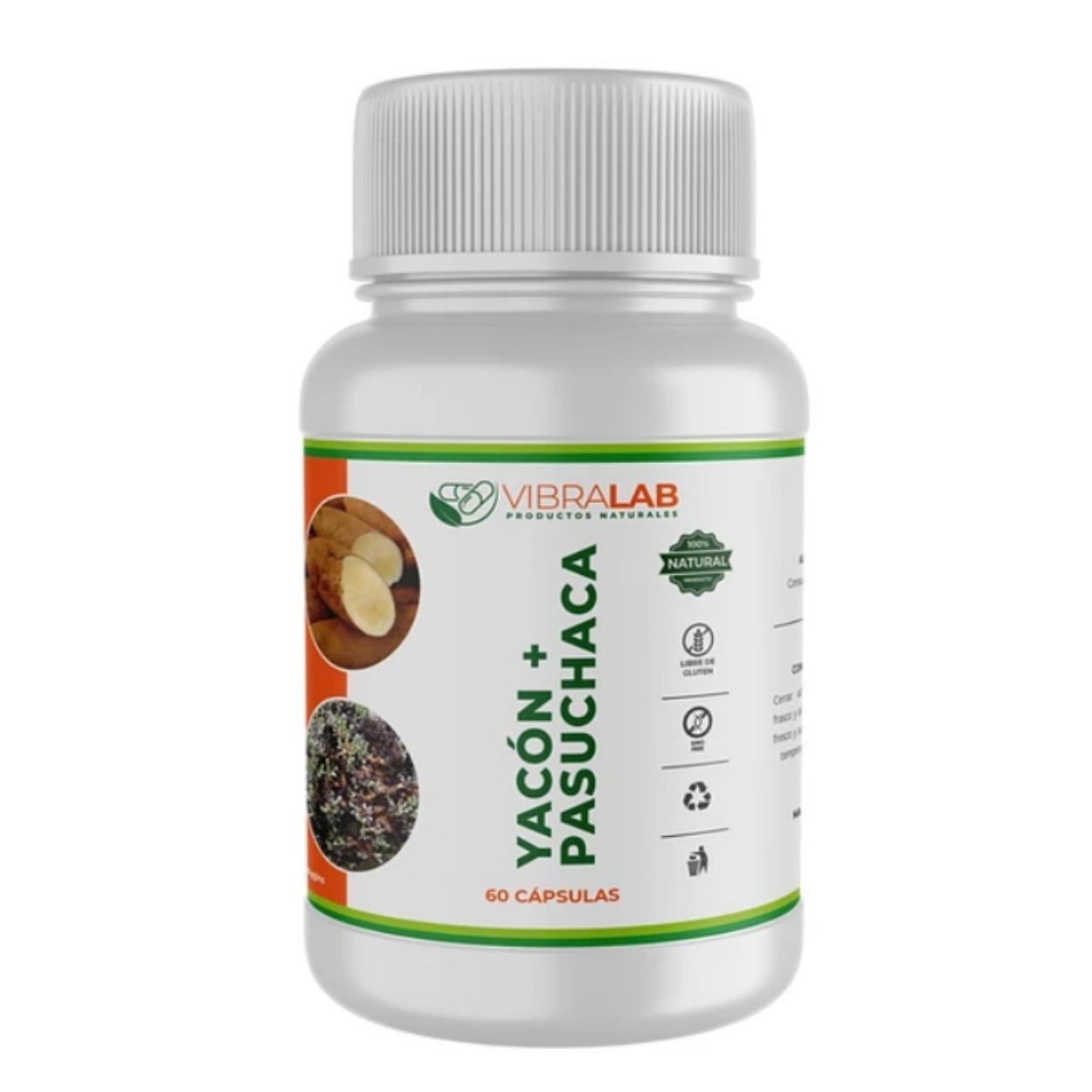 YACON PASUCHACA 500mg 60 Cápsulas / Baja la Glucosa en Sangre Vibralab