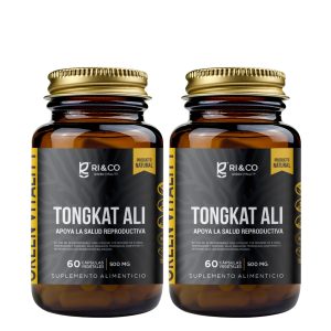 Pack 2 Tongkat Ali 500 Mg 60 Capsulas Ri&co Aumenta Testosterona Vidrio