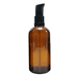 Frasco De Vidrio  Ámbar Con Bomba 100ml Dosificador (ideal para Aceite de Ricino)