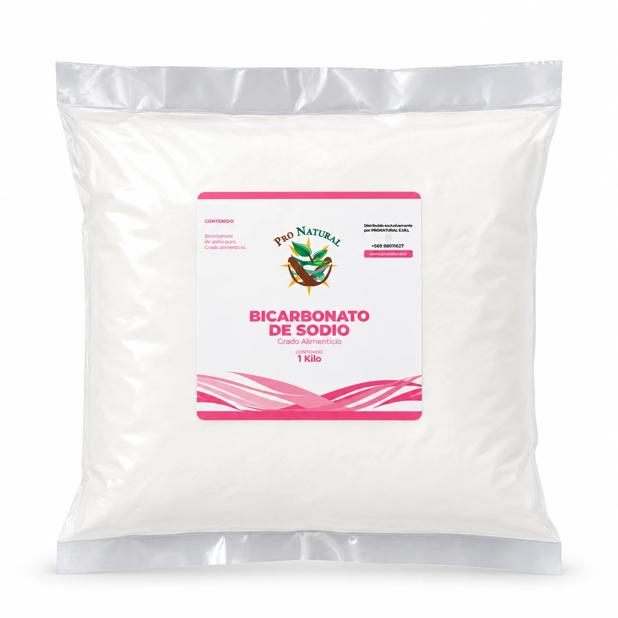 Bicarbonato de Sodio Grado Alimenticio 1 kg Pro Natural